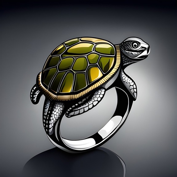 Impon Tortoise Ring | Size - 11 – Viha Online