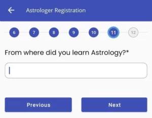 Share where you learned Astrology-AstroTalk Astrologer Registration