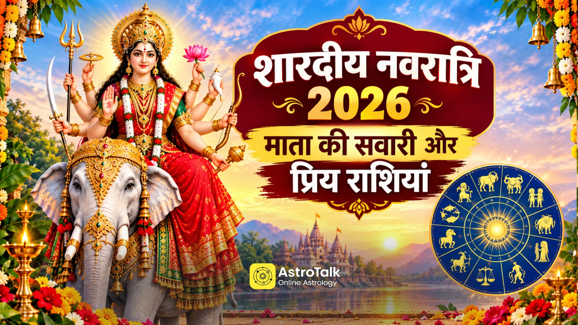 शारदीय नवरात्रि 2026: इस वर्ष क्या रहेगी माता रानी की सवारी, जानें मां दुर्गा की प्रिय राशियां