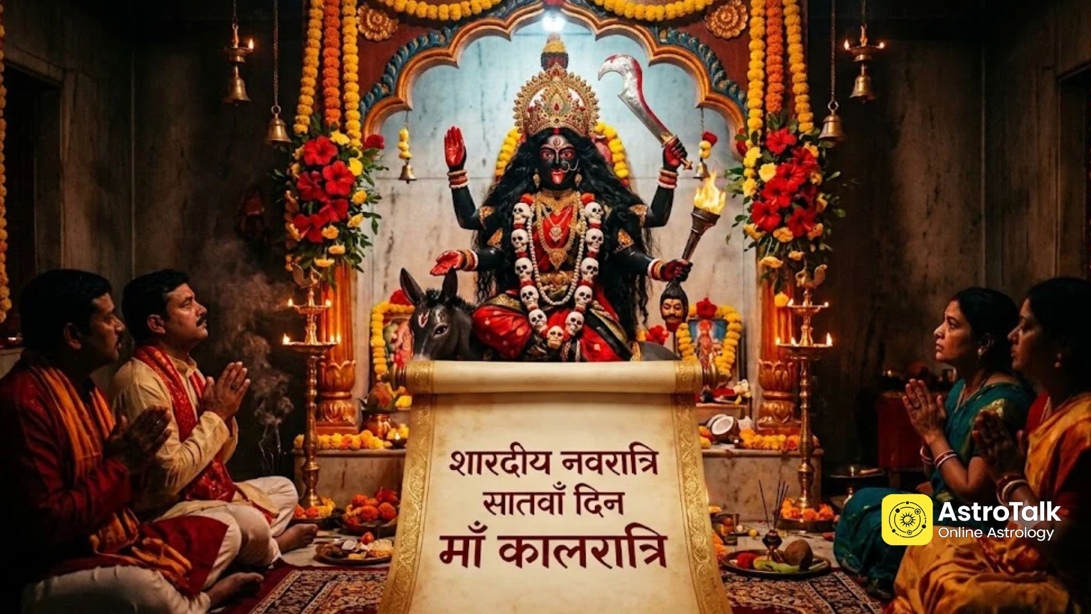 नवरात्रि के सातवें दिन मां कालरात्रि की पूजा, नोट करें पूजा मुहूर्त, विधि, शुभ योग और उपाय
