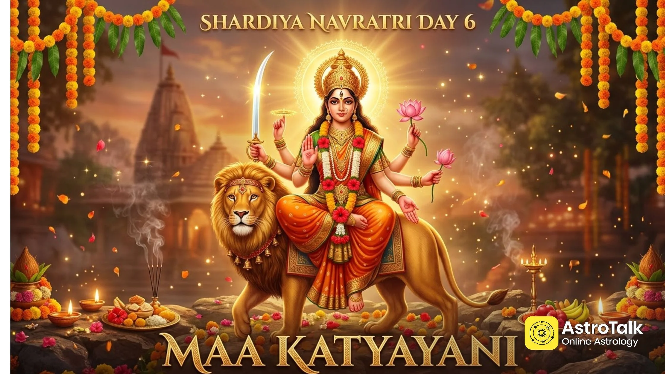 Navratri Day 6: Maa Katyayani Puja, Muhurat, Vidhi & Remedies