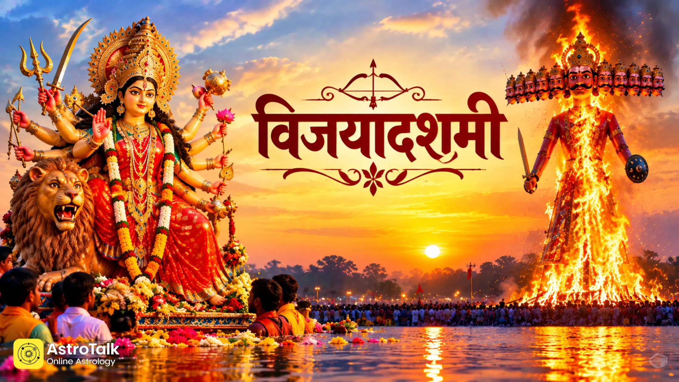 दशहरा पर रावण दहन और दुर्गा विसर्जन का मुहूर्त क्या है, जानें इस दिन कौन से योग बन रहे